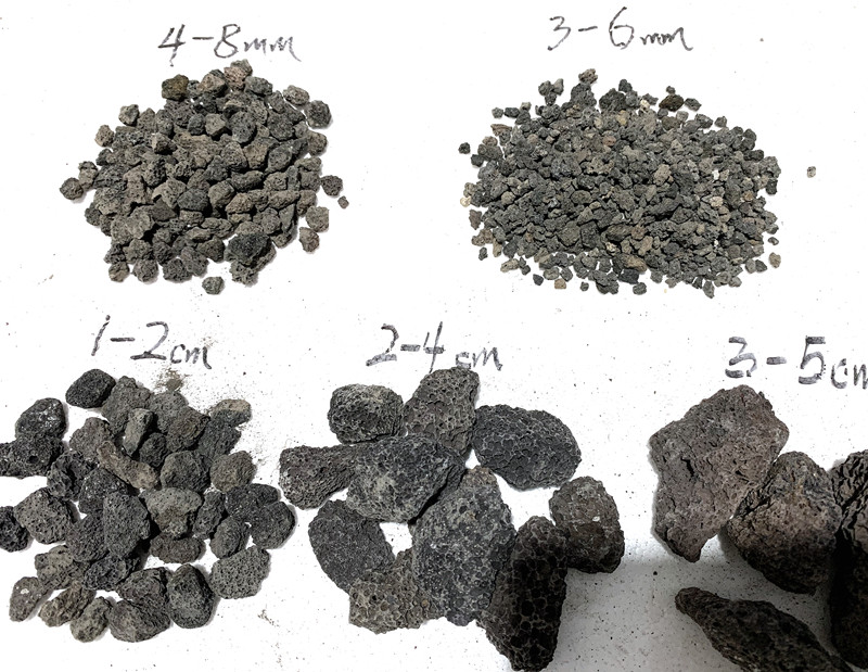 火山岩滤料1-2/2-4/3-5cm